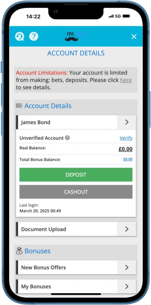 Mr.Play App Account